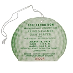 Arnold Palmer & Gary Player 1974 Golf Exhibition at Brookfield West CC Ticket #00275