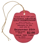 1930 US Amateur at Merion Ticket No. 2829 - Bobby Jones Historic Completion of Grand Slam!