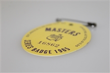 1965 Masters Tournament Series Badge #16862 - Jack Nicklaus Winner