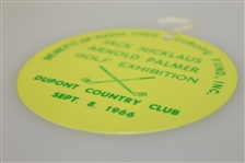 Jack Nicklaus & Arnold Palmer 1966 Exhibition at Dupont Country Club Badge #740