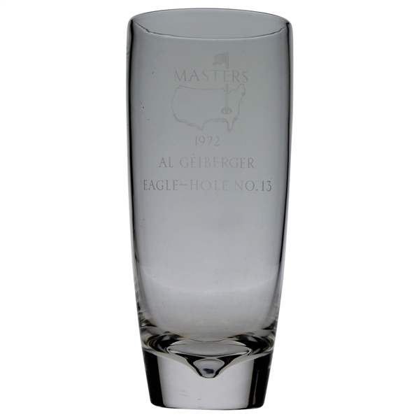 1972 Masters Awarded Eagle Hole #13 Crystal Highball Glass - Al Geiberger