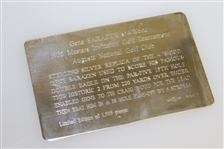 Gene Sarazen Signed Ltd Ed 1935 Masters Sterling Silver 4 wood Presentation - #70