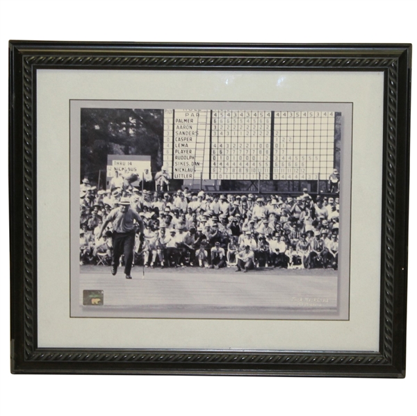 Jack Nicklaus 1965 Masters Photo with Golden Bear Hologram - Framed #NA03022