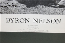 Byron Nelson Signed Career Highlights & 1945 Season Recap Presentation - Framed JSA ALOA