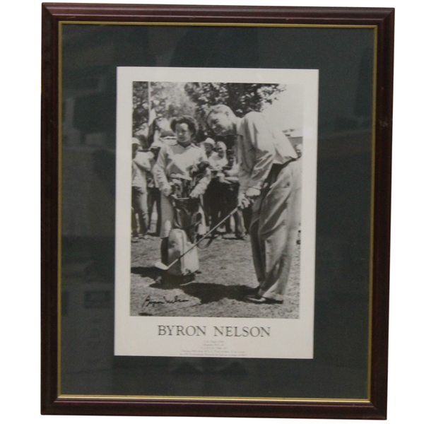 Byron Nelson Signed Career Highlights & 1945 Season Recap Presentation - Framed JSA ALOA