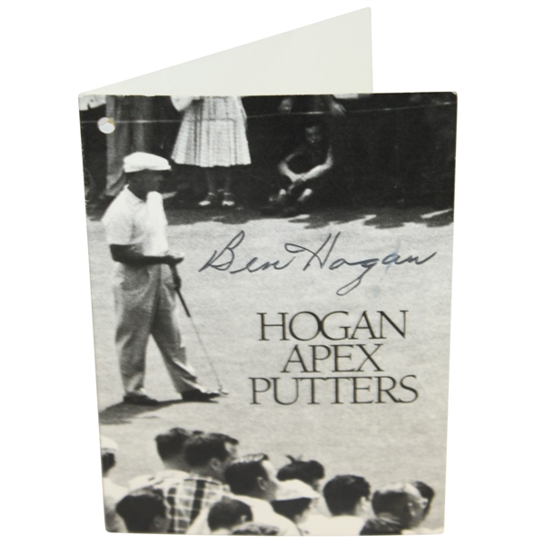Ben Hogan Signed 1988 APEX Putters Card JSA ALOA