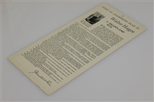 1932 Brown & Bigelow Ltd Advertising Mailing Card with Walter Hagen History by Grantland Rice