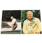 Two Arnold Palmer Signed 8x10 Color Photos - One Personalized JSA ALOA