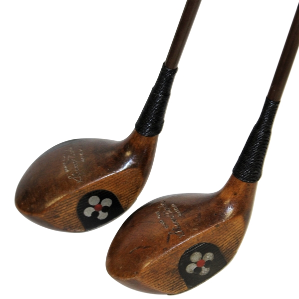 Two Stewart Maiden Fancy Face Woods - Bobby Jones Friend & Swing Coach