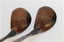 Two Stewart Maiden Fancy Face Woods - Bobby Jones Friend & Swing Coach