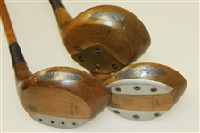 Original Set of Hardy Bros Palakona Bamboo Shaft Woods with Shaft Writing/Stamp