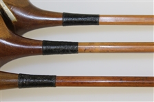 Original Set of Hardy Bros Palakona Bamboo Shaft Woods with Shaft Writing/Stamp