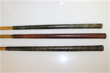 Original Set of Hardy Bros Palakona Bamboo Shaft Woods with Shaft Writing/Stamp