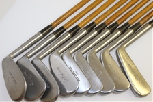 Original Set of Hardy Bros Palakona Bamboo Shaft Irons with Shaft Writing/Stamp