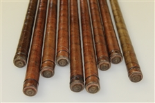 Original Set of Hardy Bros Palakona Bamboo Shaft Irons with Shaft Writing/Stamp