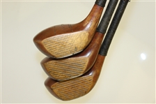 Three Butchart Woods - Philly Golfer Jimmy Dangelo - Hickory & Bamboo Split Shafts
