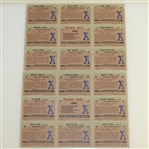 Two Multi-Signed Cracker Jack Card Sheets - Mays/Aaron Secretarial PSA/DNA #Y08739 & #Y08740