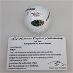 Arnold Palmer Signed Golf Ball with '1960 US Open Champ' Inscription JSA #B85605 & Leaf