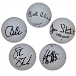 Stricker, Calcavecchia, Stockton, Marino, & Charles Signed Golf Balls PSA/DNA for Each Ball