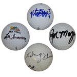 Johnny Unitas, Joe Morgan, Matt Stafford, & Lee Iacocca Signed Golf Balls PSA/DNA & Leaf