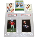 1987 Fax-Pax Langer(NM-MT 8) & Norman(Mint 9) Slabbed Cards with Three Box Set Cards