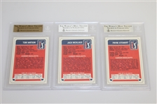 1986 Miller Press PGA Tour Complete Card Set with Six Key Cards Slabbed/Graded