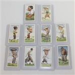 1931 W.A. & A.C. Churchman Prominent Golfers Complete Card Set with 10 Key Cards Slabbed/Graded