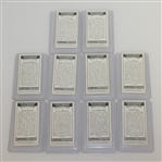 1931 W.A. & A.C. Churchman Prominent Golfers Complete Card Set with 10 Key Cards Slabbed/Graded