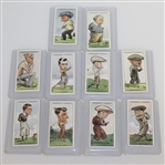 1931 W.A. & A.C. Churchman Prominent Golfers Complete Card Set with 10 Key Cards Slabbed/Graded