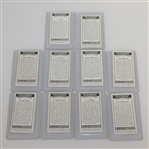 1931 W.A. & A.C. Churchman Prominent Golfers Complete Card Set with 10 Key Cards Slabbed/Graded