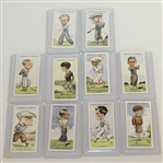 1931 W.A. & A.C. Churchman Prominent Golfers Complete Card Set with 10 Key Cards Slabbed/Graded
