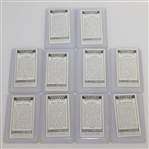 1931 W.A. & A.C. Churchman Prominent Golfers Complete Card Set with 10 Key Cards Slabbed/Graded
