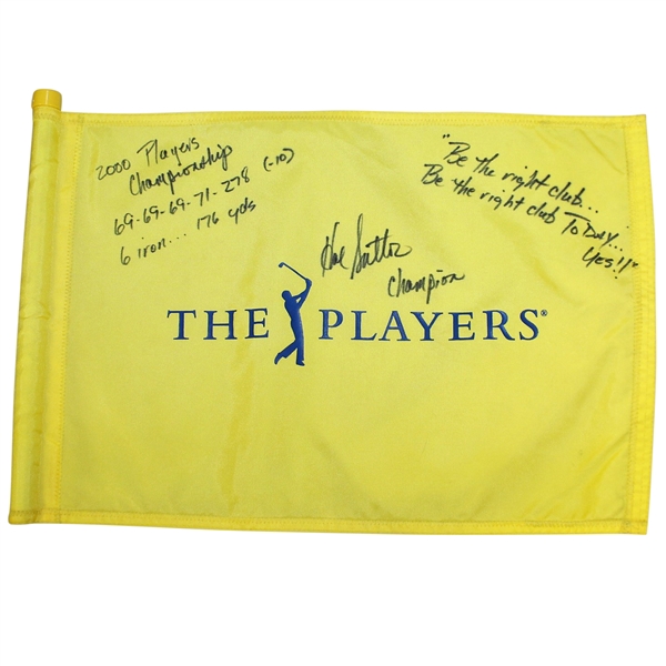 Hal Sutton Signed The Players Flag with Multiple Inscriptions JSA ALOA