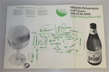 Arnold Palmer & Jack Nicklaus Signed Pairing Sheets JSA ALOA