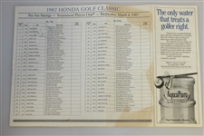 Arnold Palmer & Jack Nicklaus Signed Pairing Sheets JSA ALOA