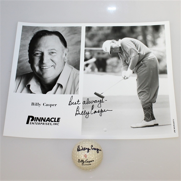 Lot Detail - Billy Casper Signed Classic Personal Logo Golf Ball & 8x10 ...