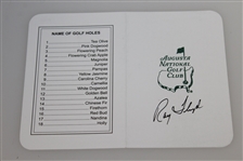 Ray Floyd Signed 2016 Masters Flag & Augusta National Scorecard JSA ALOA