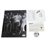 Charles Coody Signed Masters Golf Ball, Augusta Scorecard, 8x10 Photo, & Scorecard JSA ALOA