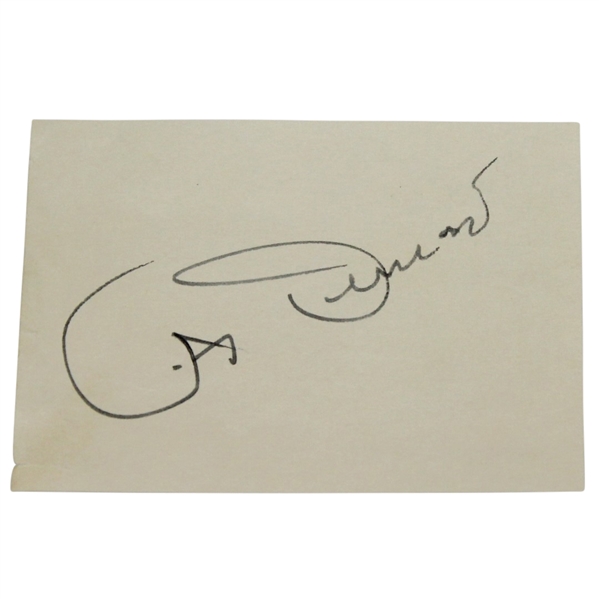 Jimmy Demaret Signed Cut - Great Example FULL JSA #Z69222