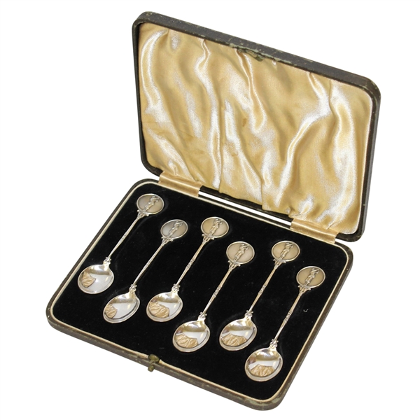 1926 - 1927 Sterling Silver Spoons by James Fenton & Co. Birmingham England in Original Fitted Case