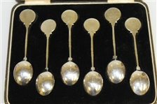 1926 - 1927 Sterling Silver Spoons by James Fenton & Co. Birmingham England in Original Fitted Case