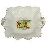Foley China Early 1900s Deep Porcelain Tray with Scalloped Edges