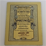 Robert T. Jones Sporting Life 'Cabinet Series' Card - Distressed Art Piece