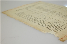 1949 Masters Friday Pairing Sheet - Sam Snead Winner