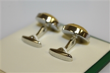 Masters Undated Yellow Silk Cuff Links in Original Box