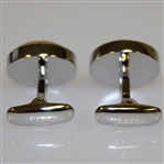 Masters Undated Yellow Silk Cuff Links in Original Box