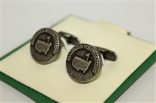 Augusta National/Masters Undated Silver Emblem Cuff Links in Original Box