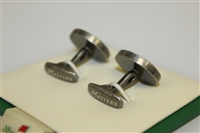 Augusta National/Masters Undated Silver Emblem Cuff Links in Original Box