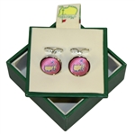 Masters Undated Pink Tie Silk Cuff Links in Original Box