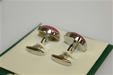 Masters Undated Pink Tie Silk Cuff Links in Original Box
